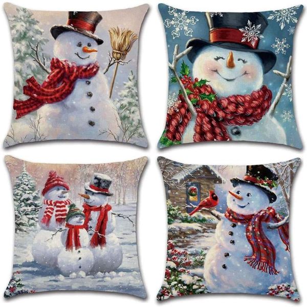 4pcs/set Christmas Pillow Cover Old Man Snowman Printed Pillow Cover Decoration Case Holiday Decoration
4pcs/set Christmas Pillow Cover Old Man Snowman Printed Pillow Cover Decoration Case Holiday Decoration