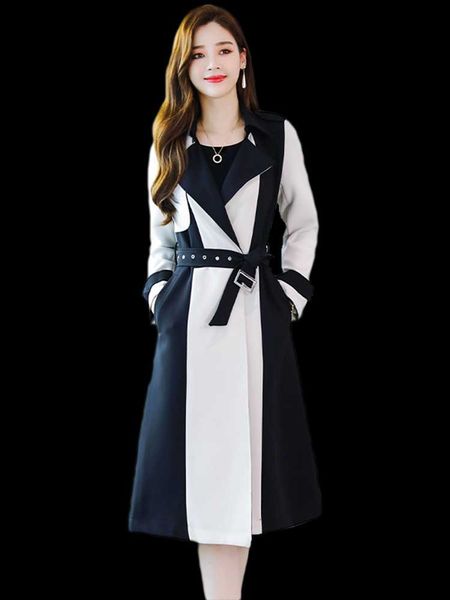 women's trench coats 2021 large size spring autumn long coat british style fashion was thin temperament windbreaker overcoat n1163, Tan;black
women's trench coats 2021 large size spring autumn long coat british style fashion was thin temperament windbreaker overcoat n1163, Tan;black
