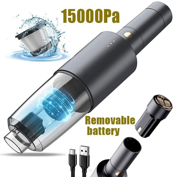 vacuum cleaner car 15000pa cordless removable battery dual mode 150w powerful portable handheld for auto and home
vacuum cleaner car 15000pa cordless removable battery dual mode 150w powerful portable handheld for auto and home