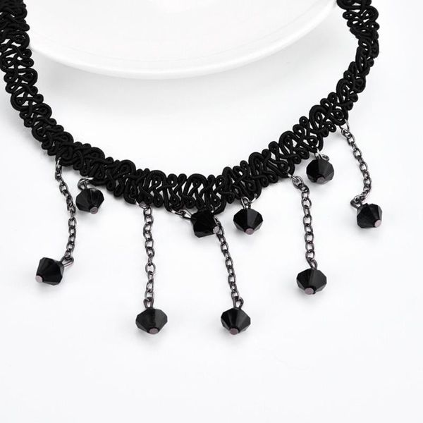 pendant necklaces gothic style black beads tassel necklace choker bib collar woman jewelry charm fashionable elegant arts and crafts a50, Silver
pendant necklaces gothic style black beads tassel necklace choker bib collar woman jewelry charm fashionable elegant arts and crafts a50, Silver