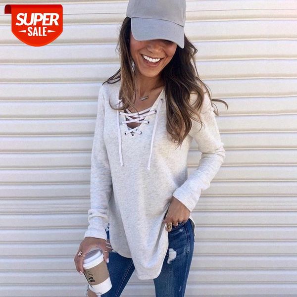 women's v-neck thin t-shirt fall 2020 new fashion loose street casual solid color pullover cross lace up long sleeves #oh09, White;black
women's v-neck thin t-shirt fall 2020 new fashion loose street casual solid color pullover cross lace up long sleeves #oh09, White;black