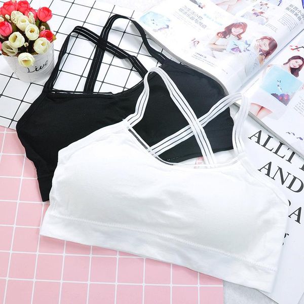 gym clothing yoga bra sports women fitness crop athletic cotton solid padded shockproof push up, White;black
gym clothing yoga bra sports women fitness crop athletic cotton solid padded shockproof push up, White;black