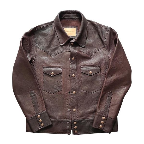 men's leather & faux 2021 dark brown genuine jacket retro casual style single breasted plus size 3xl real natural sheepskin slim short, Black
men's leather & faux 2021 dark brown genuine jacket retro casual style single breasted plus size 3xl real natural sheepskin slim short, Black