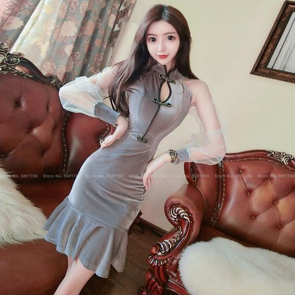 ethnic clothing korean elegant lady vintage wedding party evening dress women chinese style velvet cheongsam retro qipao nigh club body, Red
ethnic clothing korean elegant lady vintage wedding party evening dress women chinese style velvet cheongsam retro qipao nigh club body, Red