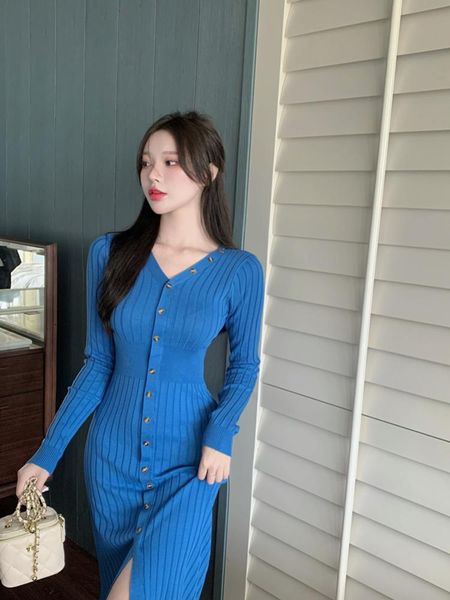 casual dresses split fork girl blue ladies knitted dress tunic long sleeve cardigan buttons mid-length autumn v-neck for women, Black;gray
casual dresses split fork girl blue ladies knitted dress tunic long sleeve cardigan buttons mid-length autumn v-neck for women, Black;gray