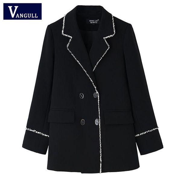 women's suits & blazers vangull vintage women suit jacket y2k 2021 autumn loose office lady blasers long sleeve turn-down collar female, White;black
women's suits & blazers vangull vintage women suit jacket y2k 2021 autumn loose office lady blasers long sleeve turn-down collar female, White;black