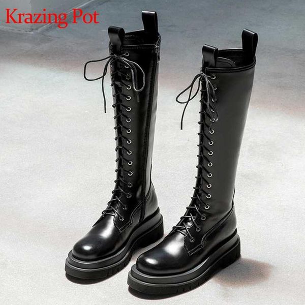 boots krazing pot cow leather knee high low heels zipper punk style square toe gladiator winter keep warm equestrian l55, Black
boots krazing pot cow leather knee high low heels zipper punk style square toe gladiator winter keep warm equestrian l55, Black
