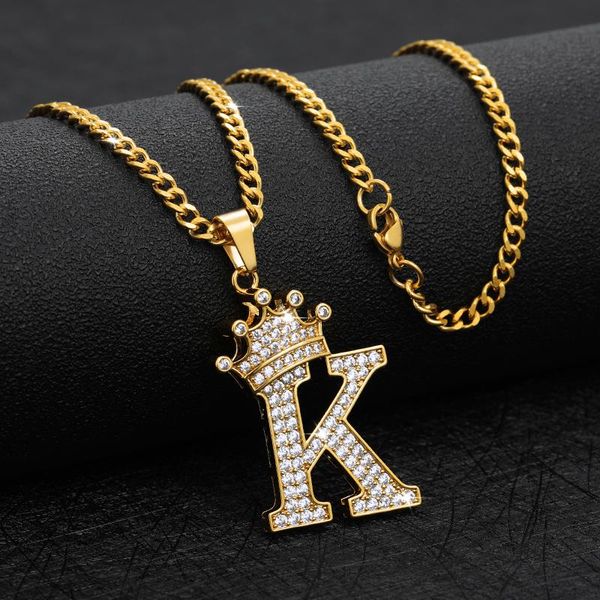 pendant necklaces zircon crown letters for women initials chain stainless steel necklace pendants men's hip hop jewelry christmas gifts, Silver
pendant necklaces zircon crown letters for women initials chain stainless steel necklace pendants men's hip hop jewelry christmas gifts, Silver