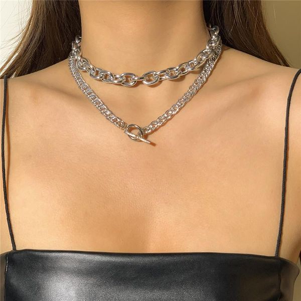 chokers 2021 fashion street s style ol multi layer cross chain necklace hip hop trendy metal women's neck accessories, Golden;silver
chokers 2021 fashion street s style ol multi layer cross chain necklace hip hop trendy metal women's neck accessories, Golden;silver