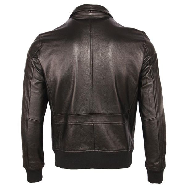 men's leather & faux men jacket 100% soft cow skin flight a2 bomber genuine coat pilot clothing autumn m215, Black
men's leather & faux men jacket 100% soft cow skin flight a2 bomber genuine coat pilot clothing autumn m215, Black