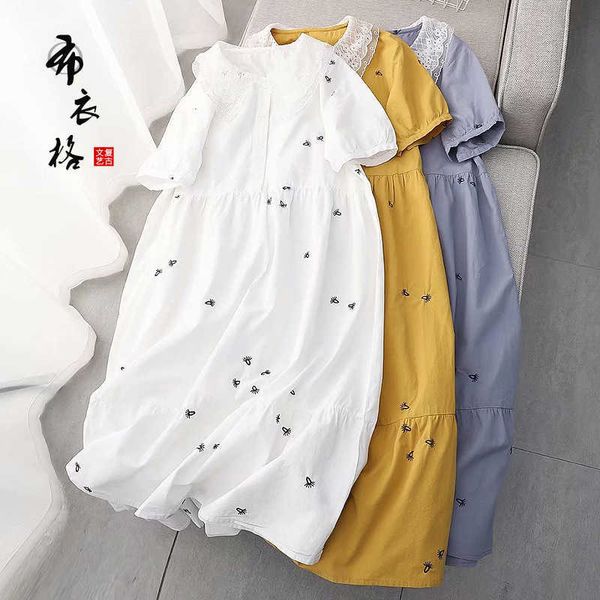 bouygu summer sweet embroidery lace baby collar pullover drs small frh short sleeve loose, Black;gray
bouygu summer sweet embroidery lace baby collar pullover drs small frh short sleeve loose, Black;gray