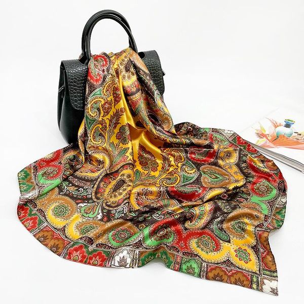 scarves silk scarf women's spring and summer 2021 cashew nut printing big square 90 satin european american, Blue;gray
scarves silk scarf women's spring and summer 2021 cashew nut printing big square 90 satin european american, Blue;gray