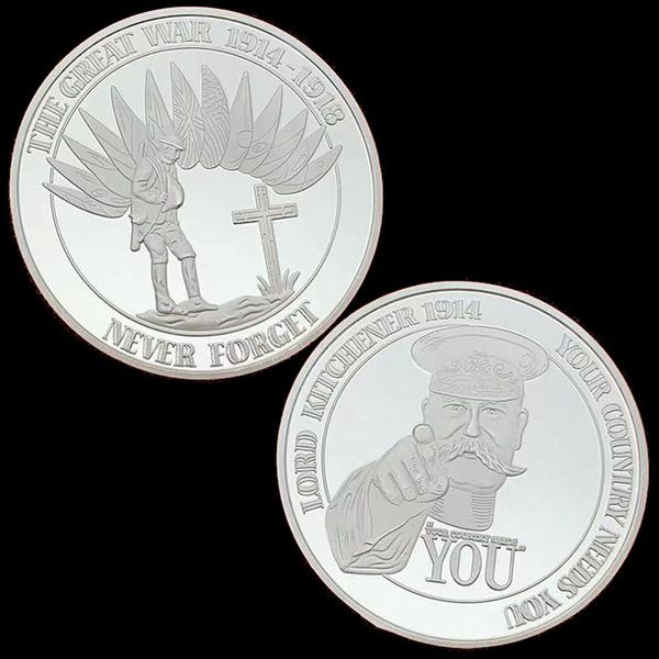 2pcs non magnetic 1914-1918 commemorative badge craft lord kitchener 1914 honor medal coins collectibles never forget your country needs you
2pcs non magnetic 1914-1918 commemorative badge craft lord kitchener 1914 honor medal coins collectibles never forget your country needs you