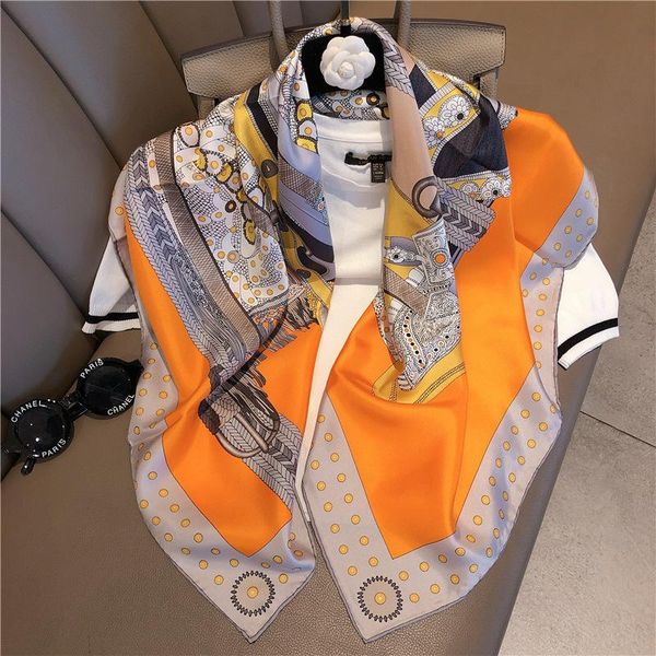 scarves fashion kerchief 100% twill silk scarf for women square shawls neck scarfs female 90*90cm luxury hand rolled ladies, Blue;gray
scarves fashion kerchief 100% twill silk scarf for women square shawls neck scarfs female 90*90cm luxury hand rolled ladies, Blue;gray