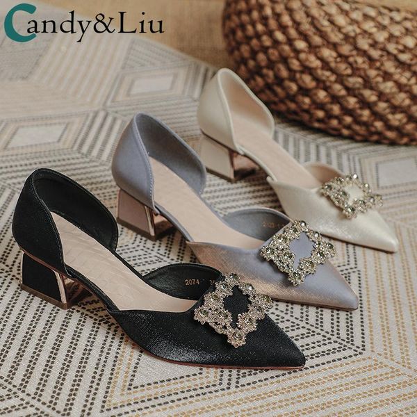 sandals 2021 women's middle heels summer pointed high thick fashion fairy style hollow shoes, Black
sandals 2021 women's middle heels summer pointed high thick fashion fairy style hollow shoes, Black