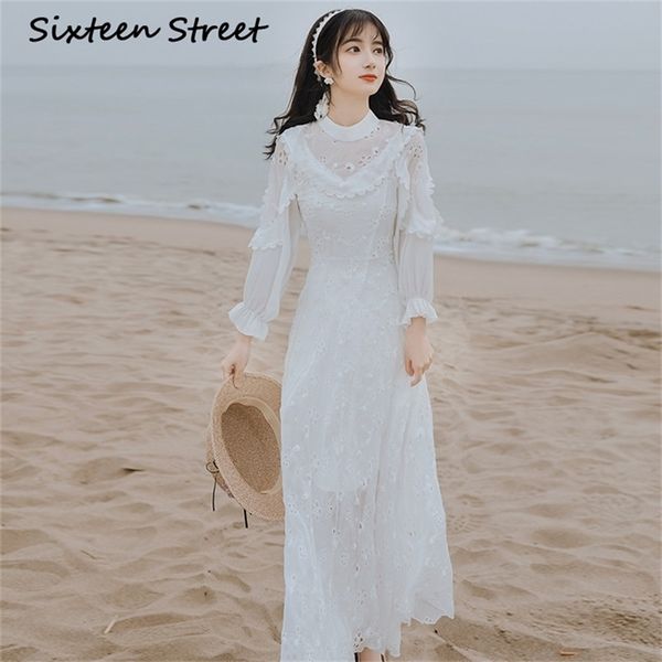 women maxi dress cotton and lace long embroidery fraiy evening party elegant summer white 210603, Black;gray
women maxi dress cotton and lace long embroidery fraiy evening party elegant summer white 210603, Black;gray