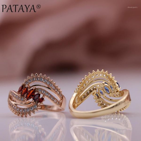 cluster rings pataya micro wax inlay horse eye blue natural zircon women ring 585 rose gold geometric fashion jewelry party metal1, Golden;silver
cluster rings pataya micro wax inlay horse eye blue natural zircon women ring 585 rose gold geometric fashion jewelry party metal1, Golden;silver