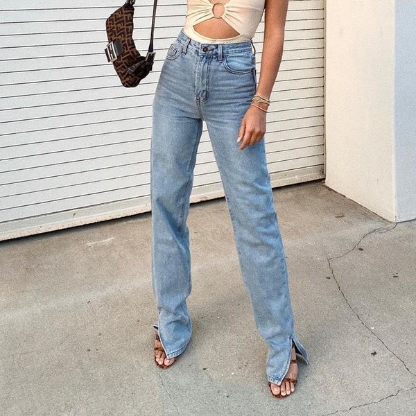 2021 new straight jeans for women high waist classic retro boyfriend pants blue loose splits at ankles mom denim long pante eqf9
2021 new straight jeans for women high waist classic retro boyfriend pants blue loose splits at ankles mom denim long pante eqf9