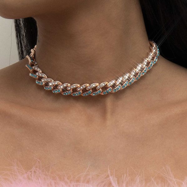 jewelry fashion temperament adjustable cuban neck chain simple micro inlaid diamond necklace for women, Silver
jewelry fashion temperament adjustable cuban neck chain simple micro inlaid diamond necklace for women, Silver