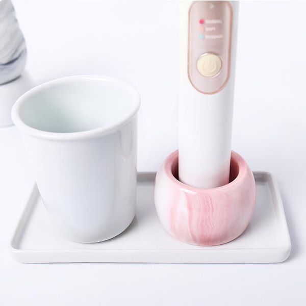 ceramic electric toothbrush holder nordic powder gray marbling round base l family bathroom decoration storage supplies
ceramic electric toothbrush holder nordic powder gray marbling round base l family bathroom decoration storage supplies