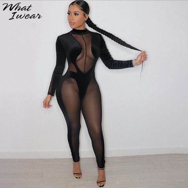 whatiwear mesh patchwork hollow out rompers women fashion zipper long sleeve turtleneck stretch solid black jumpsuit, Black;white
whatiwear mesh patchwork hollow out rompers women fashion zipper long sleeve turtleneck stretch solid black jumpsuit, Black;white
