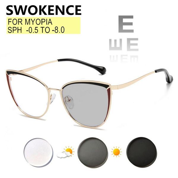 sunglasses swokence myopia glasses prescription -0.5 to -8.0 women men cat eyes anti blue ray pochromic nearsighted astigmatism f535, White;black
sunglasses swokence myopia glasses prescription -0.5 to -8.0 women men cat eyes anti blue ray pochromic nearsighted astigmatism f535, White;black