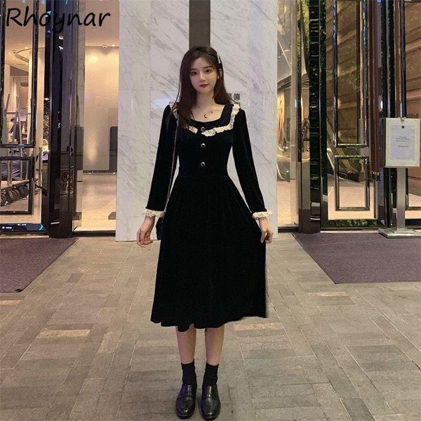 casual dresses long sleeve women french style vintage ladies elegant tender fashion high waist autumn lace sweet vestidos velvet female, Black;gray
casual dresses long sleeve women french style vintage ladies elegant tender fashion high waist autumn lace sweet vestidos velvet female, Black;gray