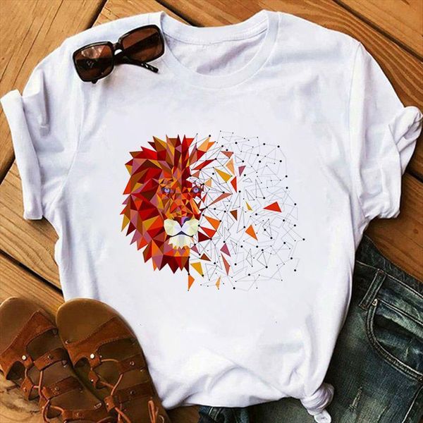 fashion cartoon lion prin womens t shirt hakuna casual o neck streetwear summer clothes, White
fashion cartoon lion prin womens t shirt hakuna casual o neck streetwear summer clothes, White