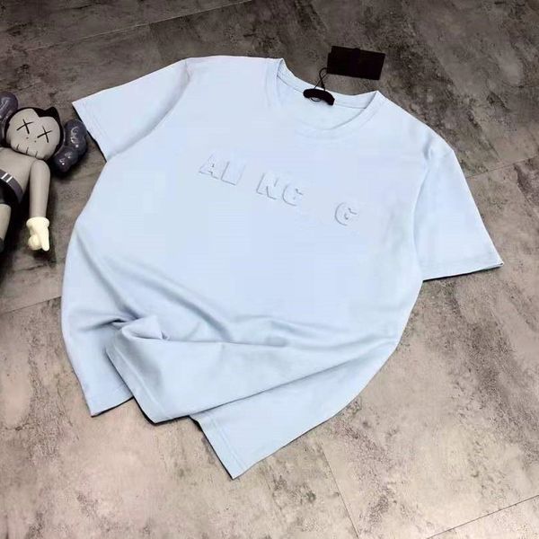 21 spring and summer new fashion paris home sky blue white leisure embossing lettering lovers short sleeve
21 spring and summer new fashion paris home sky blue white leisure embossing lettering lovers short sleeve