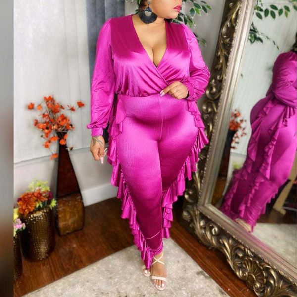 women's jumpsuits & rompers plus size and for women 4xl 5xl pink long sleeve v neck high waist ruffles elegant evening night party wear, Black;white
women's jumpsuits & rompers plus size and for women 4xl 5xl pink long sleeve v neck high waist ruffles elegant evening night party wear, Black;white