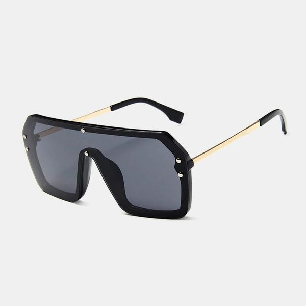 women plus size thick frame one-piece square shape personality fashion trend uv protection sunglasses, Black
women plus size thick frame one-piece square shape personality fashion trend uv protection sunglasses, Black