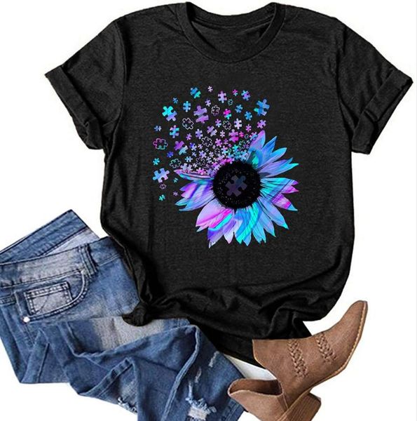 women's t-shirt colourful sunflower print women t shirt short sleeve o neck loose tshirt ladies tee clothes camisetas mujer, White
women's t-shirt colourful sunflower print women t shirt short sleeve o neck loose tshirt ladies tee clothes camisetas mujer, White