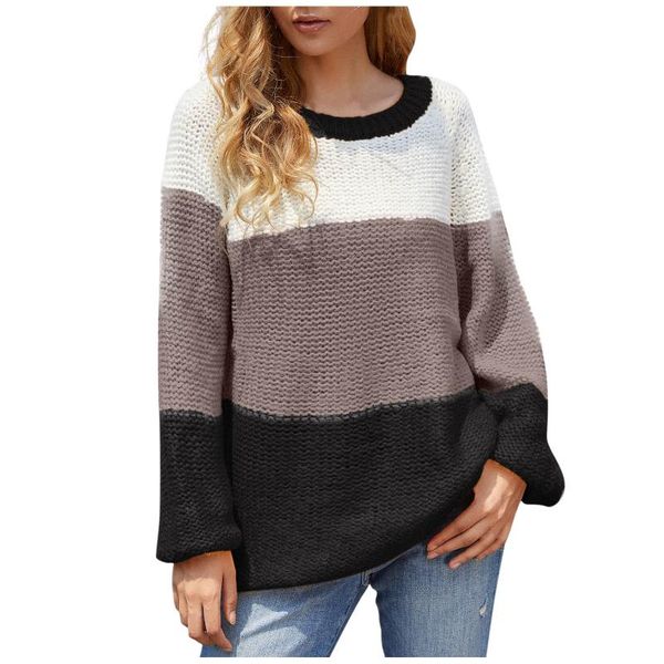 women's sweaters loose long sleeve coarse wool mohair sweater stripe stitching contrast knitted pull femme mujer invierno, White;black
women's sweaters loose long sleeve coarse wool mohair sweater stripe stitching contrast knitted pull femme mujer invierno, White;black