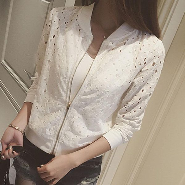 women's jackets fashion women bomber jacket long sleeve lace sunscreen shirt short summer thin coat casual baseball, Black;brown
women's jackets fashion women bomber jacket long sleeve lace sunscreen shirt short summer thin coat casual baseball, Black;brown