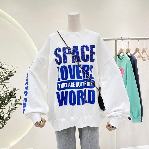 women's hoodies & sweatshirts women hoodie2021 korean version of the letter print loose oversized sweatshirt autumn fashion trendy long, Black
women's hoodies & sweatshirts women hoodie2021 korean version of the letter print loose oversized sweatshirt autumn fashion trendy long, Black