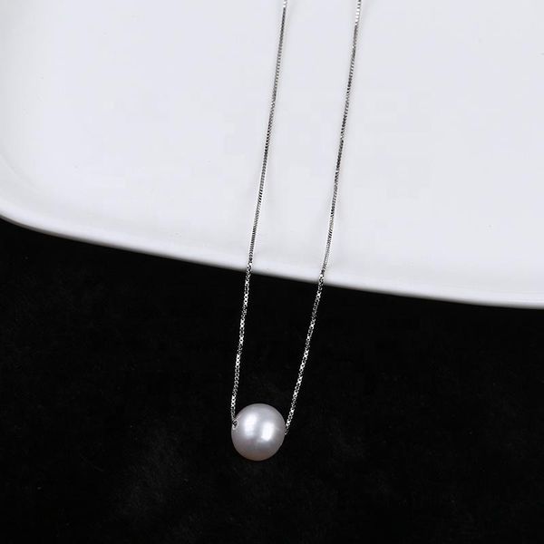 pendant necklaces 8-9mm natural freshwater round pearl silver chain necklace for women gift
pendant necklaces 8-9mm natural freshwater round pearl silver chain necklace for women gift