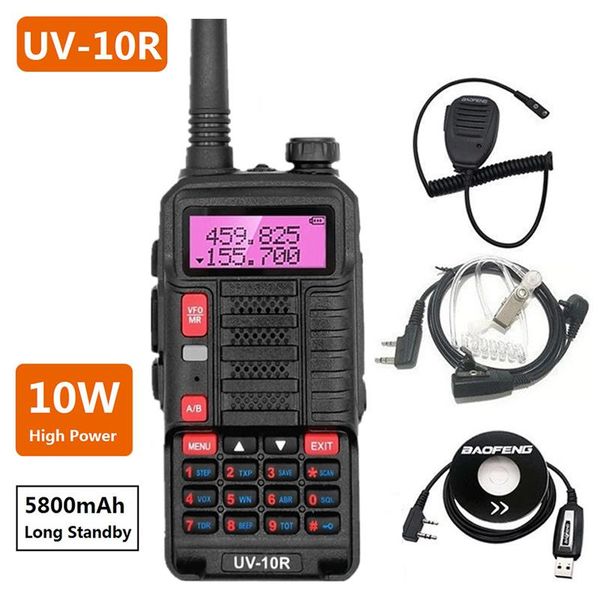 walkie talkie bf baofeng uv-10r 10w portable ham cb radio stations vhf uhf transceiver 30 km long range for hunting 
walkie talkie bf baofeng uv-10r 10w portable ham cb radio stations vhf uhf transceiver 30 km long range for hunting