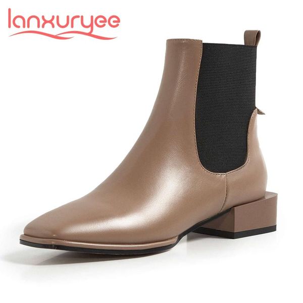 boots lanxuryee three colors genuine leather square toe med heel stretch young lady dating french romantic ankle l58, Black
boots lanxuryee three colors genuine leather square toe med heel stretch young lady dating french romantic ankle l58, Black