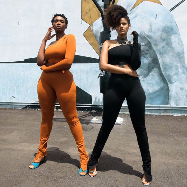 spring 2021 solid color two piece set one shoulder crop pencil pants matching sets fashion streetwear tracksuit women, White
spring 2021 solid color two piece set one shoulder crop pencil pants matching sets fashion streetwear tracksuit women, White