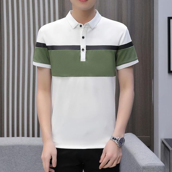men's polos 2021 summer young and middle-aged shirt short-sleeved t-shirt trend ice silk lapel thin business casual, White;black
men's polos 2021 summer young and middle-aged shirt short-sleeved t-shirt trend ice silk lapel thin business casual, White;black