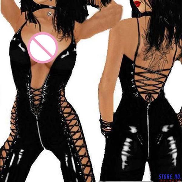 women's jumpsuits & rompers wetlook faux leather catsuit pvc latex fetish bodysuit zipper open crotch body erotic clubwear pole dance, Black;white
women's jumpsuits & rompers wetlook faux leather catsuit pvc latex fetish bodysuit zipper open crotch body erotic clubwear pole dance, Black;white