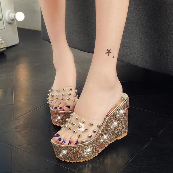 dress shoes 2021 women's transparent sandals summer thick-soled willow stud heels casual shoe bling glitter flip flop, Black
dress shoes 2021 women's transparent sandals summer thick-soled willow stud heels casual shoe bling glitter flip flop, Black