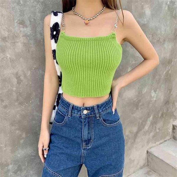 spring green fashion tank women knitting sleeveless backless slim clothing y2k lady solid crop 210607, White
spring green fashion tank women knitting sleeveless backless slim clothing y2k lady solid crop 210607, White