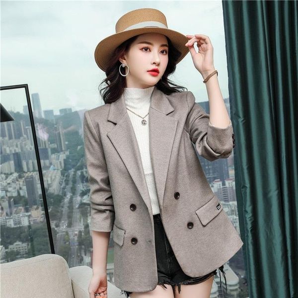women's suits & blazers 2021 jacket fashion pockets loose khaki coat ol styles autumn winter for women business work blaser outwear, White;black
women's suits & blazers 2021 jacket fashion pockets loose khaki coat ol styles autumn winter for women business work blaser outwear, White;black