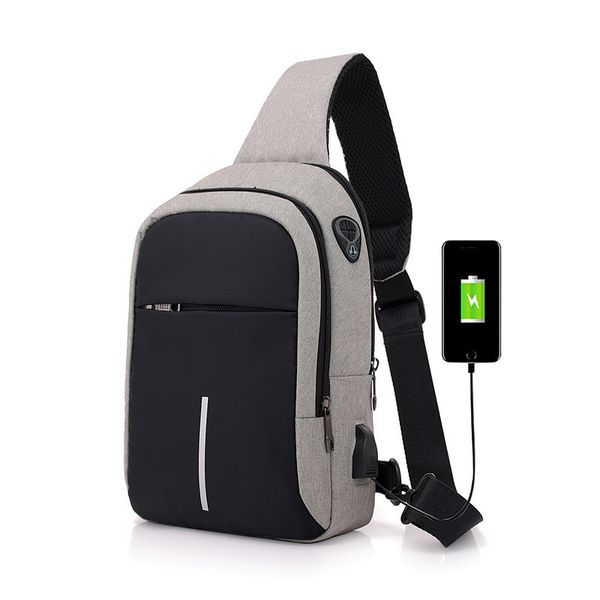 reflective bag men's usb rechargeable backpack one shoulder chest canvas polyester business leisure travel anti splash
reflective bag men's usb rechargeable backpack one shoulder chest canvas polyester business leisure travel anti splash