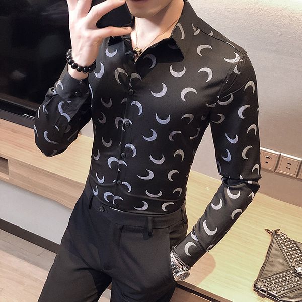 2021 casual long sleeve shirt thin suit men's dress shirts moon impression men formal social streetwear party uw2e, White;black
2021 casual long sleeve shirt thin suit men's dress shirts moon impression men formal social streetwear party uw2e, White;black