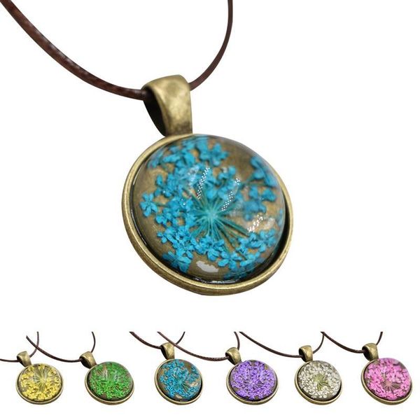 pendant necklaces dried flower necklace natural pressed clavicle chain round gifts for girls women jewelry accessories, Silver
pendant necklaces dried flower necklace natural pressed clavicle chain round gifts for girls women jewelry accessories, Silver