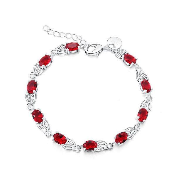 charm bracelets 925 sterling silver red zircon bracelet for women wedding engagement party fashion jewelry, Golden;silver
charm bracelets 925 sterling silver red zircon bracelet for women wedding engagement party fashion jewelry, Golden;silver