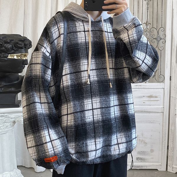 2021 new men's lattice printing coat loose leisure hoodies cotton clothes casual pullover hip hop style oversized sweatshirts viyh, Black
2021 new men's lattice printing coat loose leisure hoodies cotton clothes casual pullover hip hop style oversized sweatshirts viyh, Black