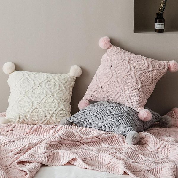 cushion/decorative pillow chenille knit cuhion cover 45x45cm solid cove pink grey cream pompom ball home decoration case square for sofa bed
cushion/decorative pillow chenille knit cuhion cover 45x45cm solid cove pink grey cream pompom ball home decoration case square for sofa bed